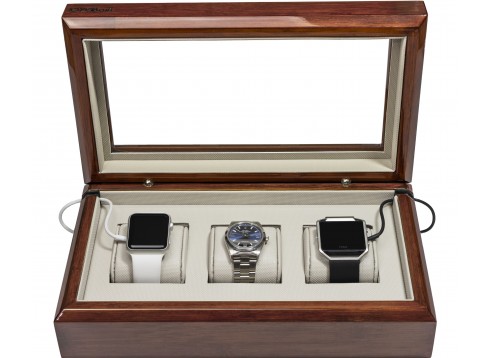 Mahogany Smart-Watch Box