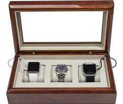 Mahogany Smart-Watch Box