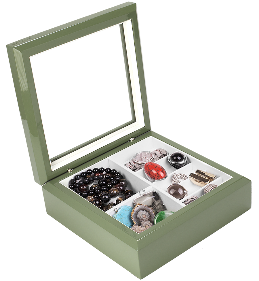 Shop Luxury Green Jewelry Storage Box OYOBox